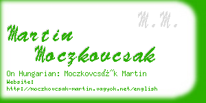 martin moczkovcsak business card